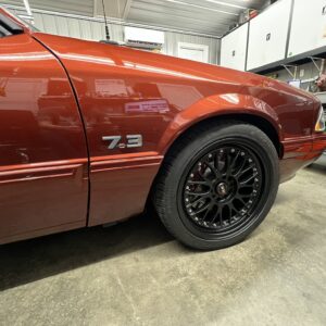 7.3-liter fender badge polished