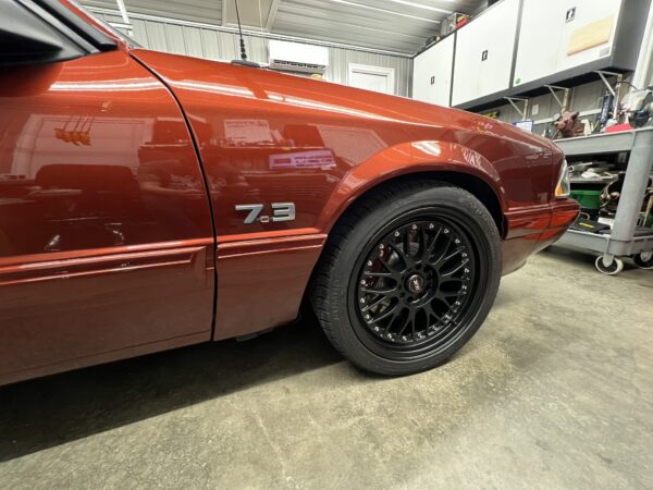 7.3-liter fender badge polished